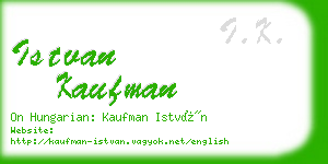 istvan kaufman business card